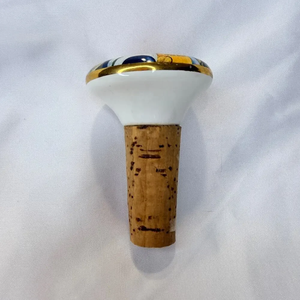 VTG 2003 Paul Brent Lobster Porcelain Wine Bottle Stopper Nautical Cork Maine